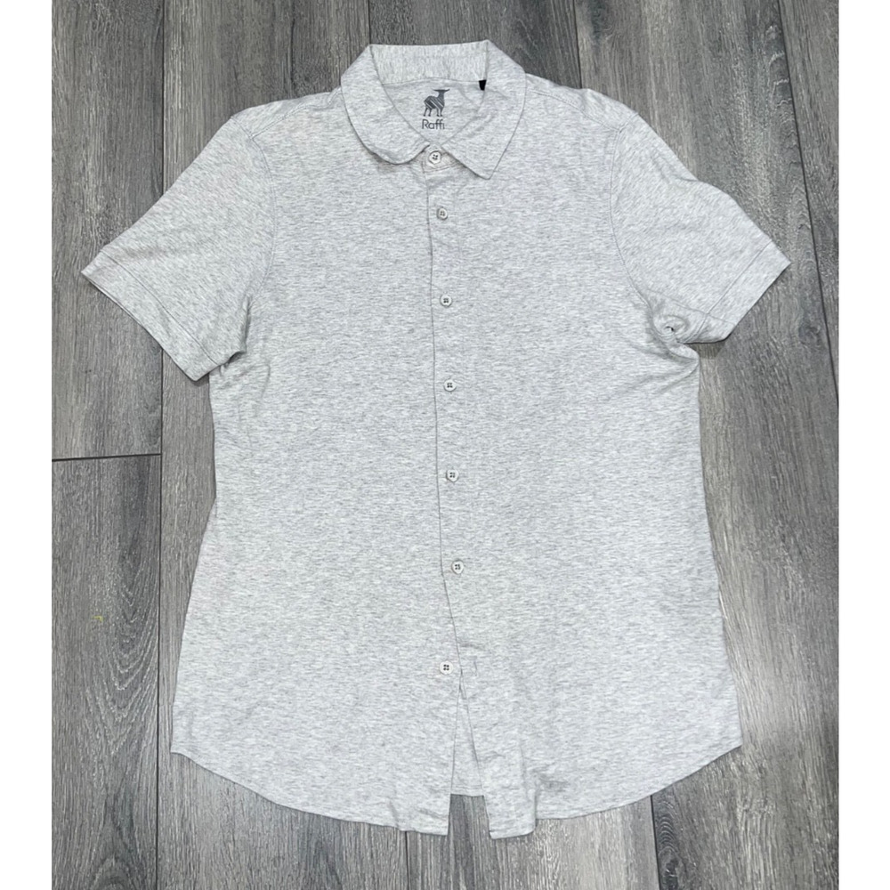 Raffi 100% Supima Cotton Men's Short Sleeve Button Up Shirt Sz Small A005886